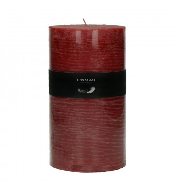 CANDELA rosso pomax Ø10XH20 CM DISPONIBILE IN DIVERSI COLORI REALIZZATA IN PARAFFINA.candela rossa.