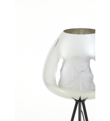 Piantana Mayson vetro argento Ø42xH146cm - Light&Living - Nardini Forniture