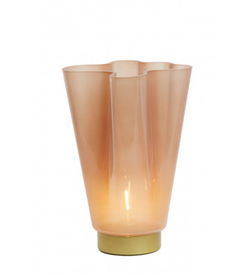 Lampada a LED Malu in vetro rosa H29cm - Light&Living - Nardini Forniture