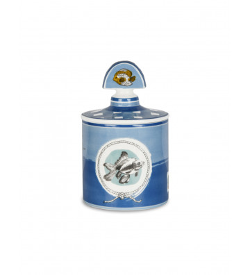 Coastal blue porcelain jar H17cm - Baci Milano