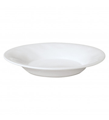 Soup plate in white terracotta Ø27cm - Cote table