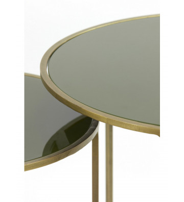 Side Table Evato verde e oro / +2 dimensioni - Light&Living - Nardini Forniture