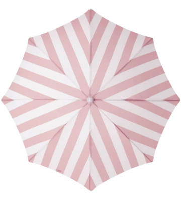 Pink striped outdoor umbrella - Business & Pleasure
