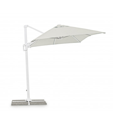 White umbrella with side arm 2x3mt