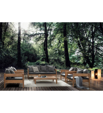 Teak smoke table for outdoor 120x80cm - Nardini Forniture