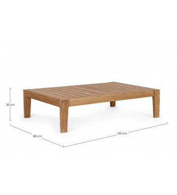 Teak smoking table for outdoor 120x80cm