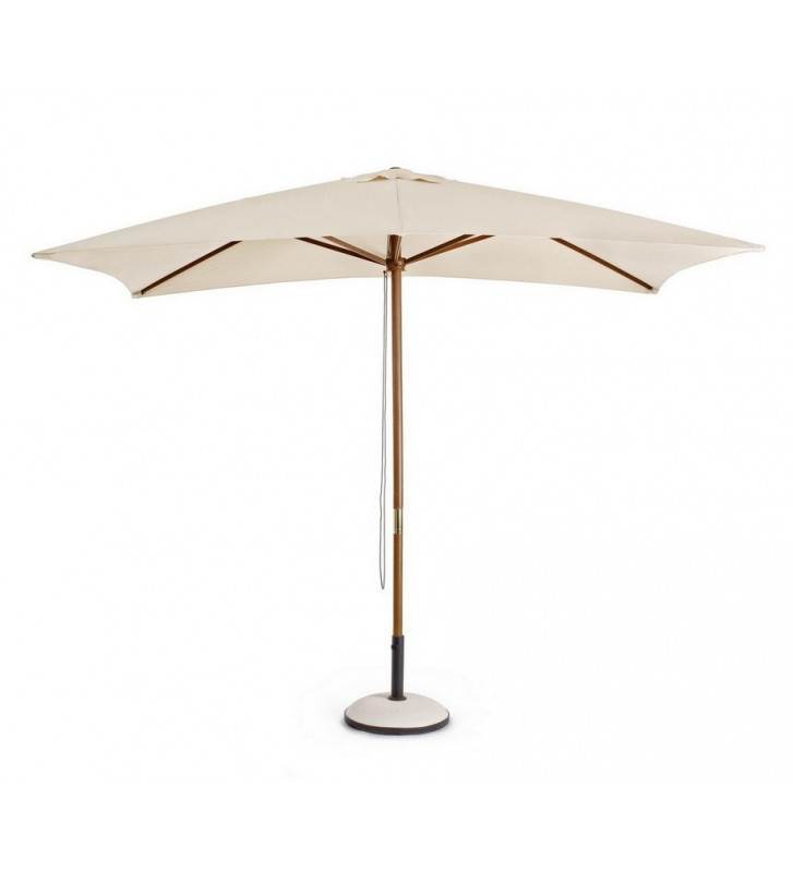 Ecru ombrellone central wood 2x3mt - Nardini Forniture