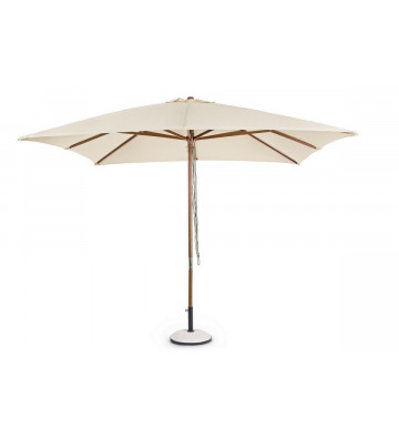 Natural umbrella with central wooden pole 3x3mt - Nardini Forniture