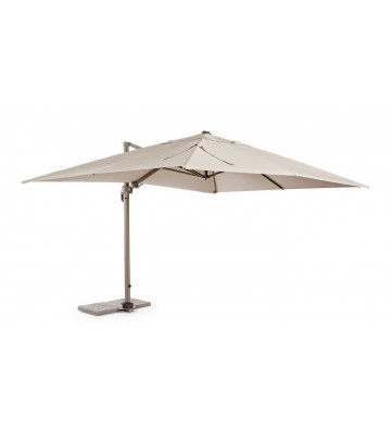 Umbrella in dove gray aluminum side pole 3x4mt