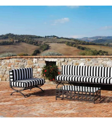 Sienna galvanized armchair in grey iron - Gaia Forgiato Ferro - Nardini Forniture