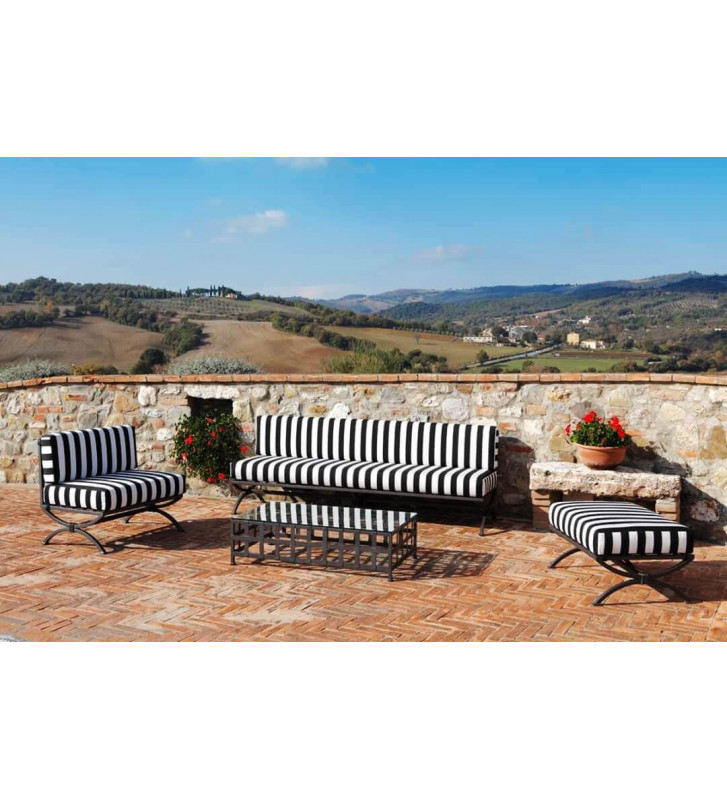 Sienna galvanized armchair in grey iron - Gaia Forgiato Ferro - Nardini Forniture