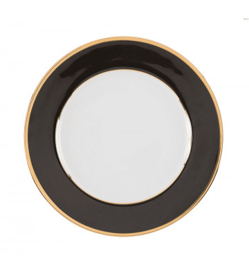 Soft plate Ginger black gold profile Ø20cm - Cote Table - Nardini Forniture