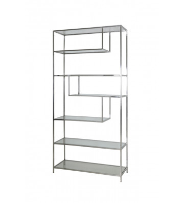 Silver and glass etagere 100x35xH203cm