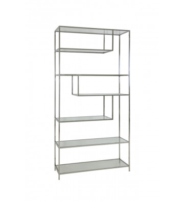 Silver and glass etagere 100x35xH203cm - light and living - nardini supplies