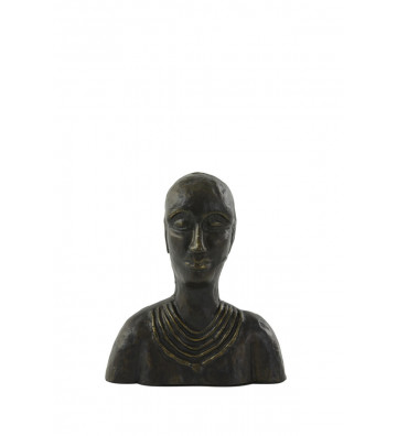 Testa in bronzo scuro 18x10x22cm - Light and living - Nardini Forniture