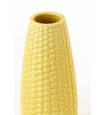 Yellow ceramic vase Ø14xH31cm - light and living - nardini supplies