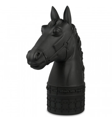 Head Black horse in polyresin H51cm - Baci Milano - Nardini Forniture