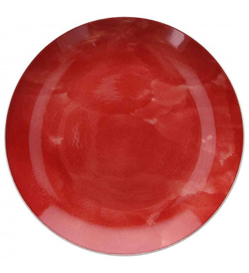 Plate Dessert red porcelain Ø19cm - tognana - nardini supplies