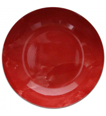 Plate Red porcelain base Ø20cm - tognana - nardini supplies