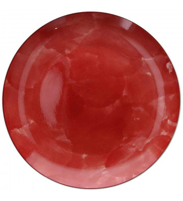 Plate red porcelain top Ø27cm - tognana - nardini supplies