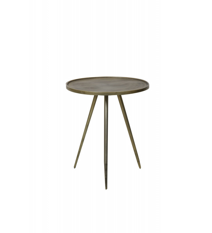 Side table Envira tondo oro antico Ø51x60cm - light and living - nardini  forniture