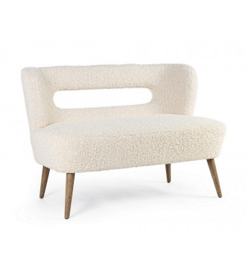 Fabric sofa Bouclè ivory - Cortina - Nardini Forniture