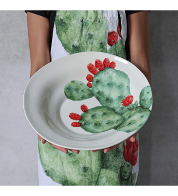 Ceramic salad bowl with fig Ø42cm - Nardini Forniture