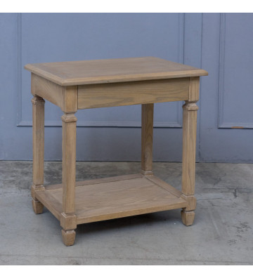 Natural wood bedside table with drawer - Nardini Forniture