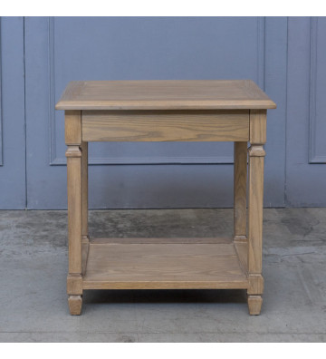 Natural wood bedside table with drawer - Nardini Forniture