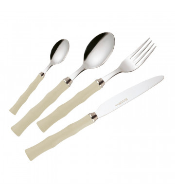 Ivory and steel water cutlery set - Eme