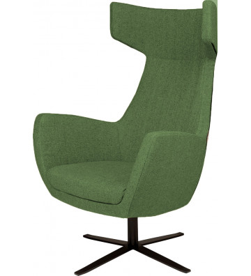 Swivel chair Studio C green with armrests - Nardini Forniture