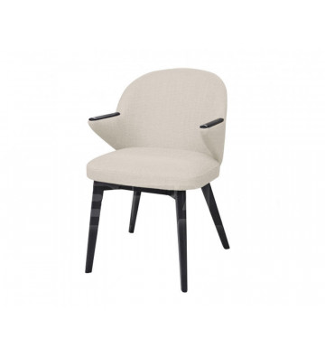 Dining chair with ivory and black armrests - Nardini Forniture
