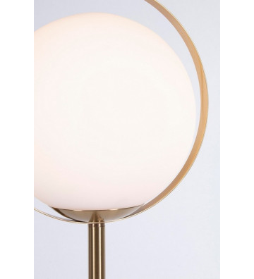 Gold floor lamp with white sphere H170cm
