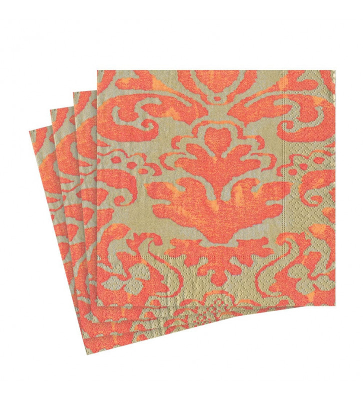 Orange palace paper napkins 20pcs / 2 sizes - Caspari - Nardini Forniture