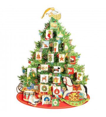 Christmas tree shaped Advent calendar 46cm - Caspari - Nardini Forniture