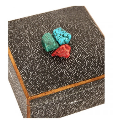 Box box in shark skin and stone - nardini forniture