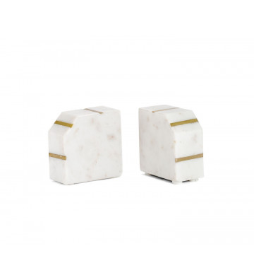 Bookends in gold marble 13x12cm - andrea house - nardini forniture