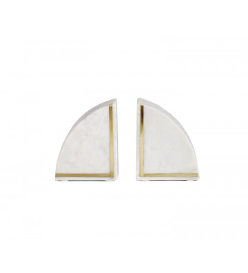 Bookends in gold marble and brass 10x13cm - andrea house - nardini forniture