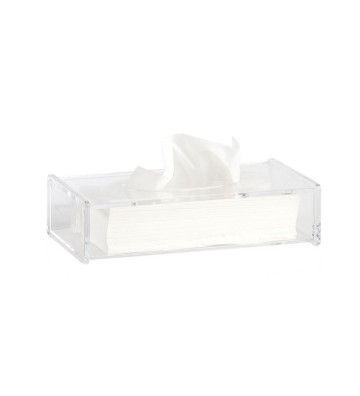 Rectangular handkerchief holder in transparent acrylic 26x13cm - andrea house - nardini forniture