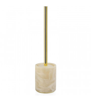Pink and gold marble effect toilet brush holder - Andrea House - Nardini Forniture