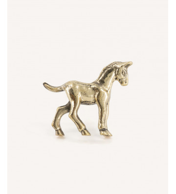 Pomello a forma di Cavallo oro - doing goods - nardini forniture