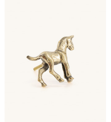 Pomello a forma di Cavallo oro - doing goods - nardini forniture