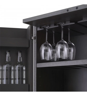 Dimitrios Bar cabinet in gray and bronze 82x51xH168cm