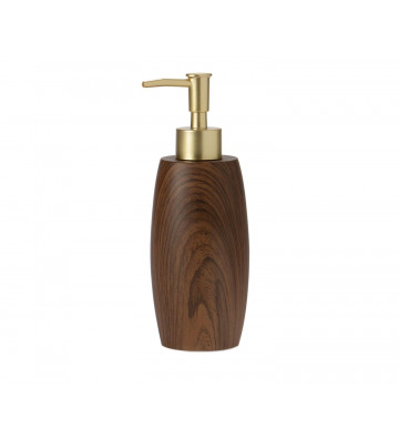Dispenser in brown resin with wood and gold effect - andrea house - nardini forniture