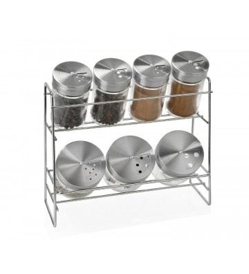 Spice jars with metal support - andrea house - nardini forniture