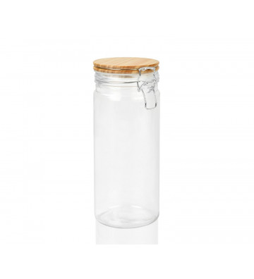 Kitchen jar in glass and wood H25cm - andrea house - nardini forniture