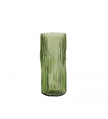 Green blown glass vase 12x30cm - andrea house - nardini forniture