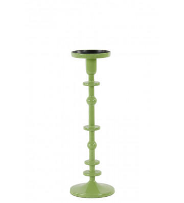 Pistachio green Yaira candle holder Ø12x40cm - light and living - nardini forniture