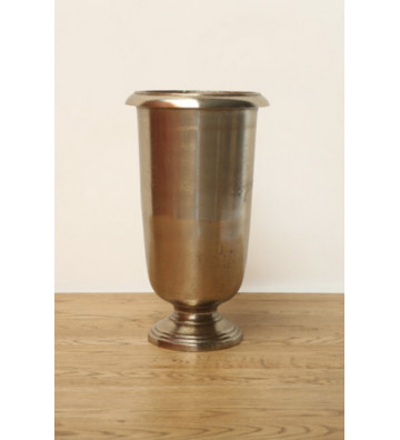 Vaso alto in argento con base circolare Ø44xH26cm - brucs - nardini forniture