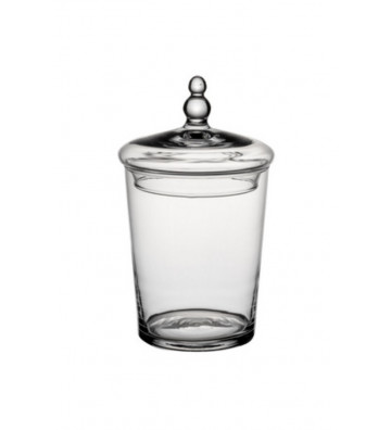 Transparent glass container with lid 13xH22cm - Brucs - nardini forniture